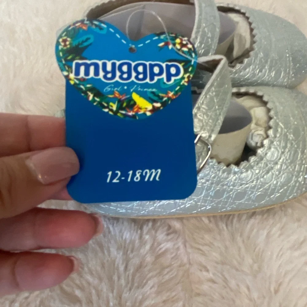 Myggpp Sparkle Glitter Mary Jane Baby Shoes NWT